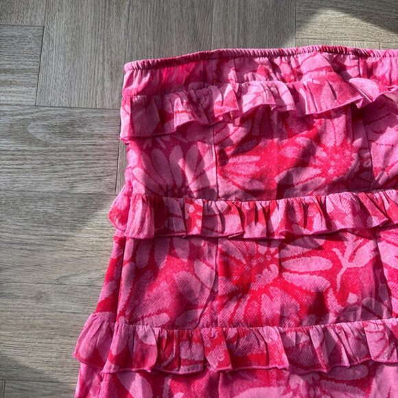 Pretty little thing strapless pink ruffle dress - Picture 3 of 4